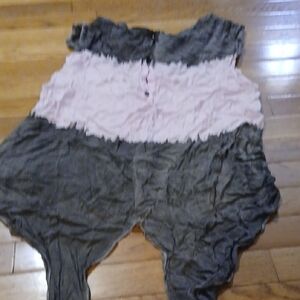 Grey And Pink Blouse